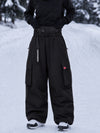 Women's Street Utility Cargo Baggy Snow Pants – Multi Pocket Belt Design