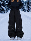 Women's Camden Punk Reflective Street Utility Baggy Cargo Snowboard Pants – Freestyle Fit
