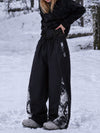 Women's Hyper Flux Jogger Baggy Snowboard Pants with Graffiti Panel & Reflective Line