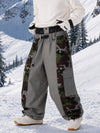 Men's Wild Motion Reflective Colorblock Extra Baggy Snow Pants