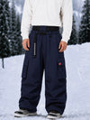 Men's Utility Cargo Baggy Snow Pants – Multi Pocket Street Belt Design