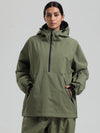 Women's Gsou Snow Durable Urban Vibe Pullover Anorak Snowboard Jacket