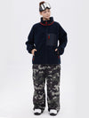 Women's Faux Sherpa Full-Zip Fleece & Double Knee Freestyle Baggy Snow Pants