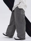 Men's Double Knee Mountain Freestyle Baggy Camo Snow Pants