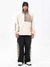 Men's Mountain-Ready Faux Sherpa Fleece Pullover & Swaggy Reflective Cargo Snow Pants