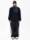 Men's Mountain-Ready Faux Sherpa Fleece Pullover & Swaggy Reflective Cargo Snow Pants