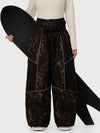 Women's Wild Motion Super Baggy Snow Pants – Reflective Colorblock Multi Pocket Design
