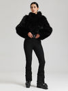 Women's Gsou Snow Glacier Vogue Faux Fluffy Fur Top Ski Jumpsuit