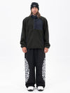 Men's Mountain-Ready Faux Sherpa Fleece Pullover & Swaggy Reflective Cargo Snow Pants
