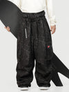 Men's Utility Cargo Baggy Snow Pants – Multi Pocket Street Belt Design