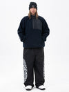 Men's Mountain-Ready Faux Sherpa Fleece Pullover & Swaggy Reflective Cargo Snow Pants