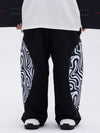 Men's All Weather Reflective Swaggy Graphic Cargo Snow Pants