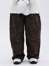 Women's Double Knee Mountain Freestyle Leopard Baggy Snow Pants