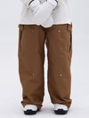 Women's Double Knee Mountain Freestyle Baggy Camo Snow Pants