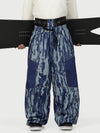 Men's Wild Motion Super Baggy Snow Pants – Multi Pocket Reflective Colorblock Design