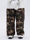 Women's Double Knee Mountain Freestyle Leopard Baggy Snow Pants