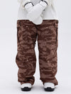 Women's Double Knee Mountain Freestyle Baggy Camo Snow Pants