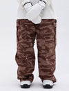 Women's Double Knee Mountain Freestyle Baggy Camo Snow Pants