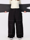 Women's Nightline Park Rider Reflective Trim Cargo Pockets Baggy Snow Pants