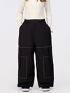 Women's Nightline Park Rider Reflective Trim Cargo Pockets Baggy Snow Pants