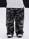 Men's Double Knee Mountain Freestyle Baggy Camo Snow Pants