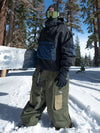 Men's Winter Bomber Baggy Snowboard Jacket Big Cargo Pocket Snow Coat