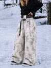 Women's Urban Vibe Workwear-Inspired Rivet-Trim Wide Fit OG Baggy Snowboard Pants