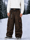 Men's Utility Cargo Baggy Snow Pants – Multi Pocket Street Belt Design