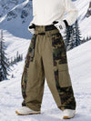 Men's Wild Motion Reflective Colorblock Extra Baggy Snow Pants