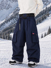 Men's Utility Cargo Baggy Snow Pants – Multi Pocket Street Belt Design