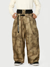 Men's Urban Vibe Workwear-Inspired Rivet-Trim Wide Fit OG Baggy Snowboard Pants