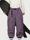 Men's Wild Motion Reflective Cargo Pockets Extra Baggy Snowboard Pants