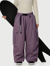 Women's Wild Motion Reflective Cargo Pockets Extra Baggy Snowboard Pants
