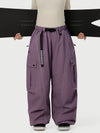 Women's Wild Motion Reflective Cargo Pockets Extra Baggy Snowboard Pants