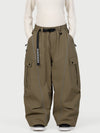Women's Wild Motion Reflective Cargo Pockets Extra Baggy Snowboard Pants