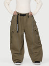 Women's Wild Motion Reflective Cargo Pockets Extra Baggy Snowboard Pants