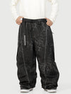 Men's Wild Motion Reflective Cargo Pockets Extra Baggy Snowboard Pants