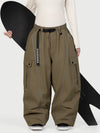 Women's Wild Motion Reflective Cargo Pockets Extra Baggy Snowboard Pants