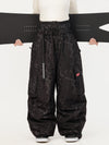 Women's Street Utility Cargo Baggy Snow Pants – Multi Pocket Belt Design
