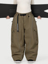 Women's Wild Motion Reflective Cargo Pockets Extra Baggy Snowboard Pants