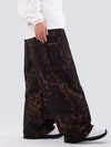 Women's Double Knee Mountain Freestyle Leopard Baggy Snow Pants