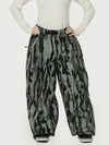 Women's Wild Motion Reflective Cargo Pockets Extra Baggy Snowboard Pants