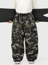Men's Wild Motion Reflective Cargo Pockets Extra Baggy Snowboard Pants