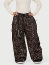 Women's Wild Motion Reflective Cargo Pockets Extra Baggy Snowboard Pants