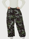 Women's Wild Motion Reflective Cargo Pockets Extra Baggy Snowboard Pants