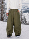 Men's Workwear Raw Utility Rivet Denim Snowboarding Pants – Oversized Fit with Double Back Pocket