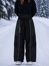 Women's Wild Motion Reflective Colorblock Extra Baggy Snow Pants