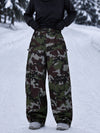 Women's Nightline Park Rider Reflective Trim Cargo Pockets Baggy Snow Pants