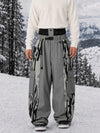 Men's Wild Motion Reflective Colorblock Extra Baggy Snow Pants