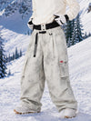 Men's Utility Cargo Baggy Snow Pants – Multi Pocket Street Belt Design